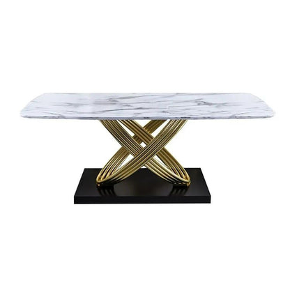 Modern Style Italian Dining Table With Marble Top