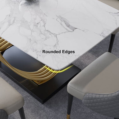 Modern Style Italian Dining Table With Marble Top