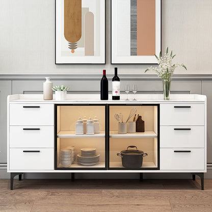 Archi Wood Cabinet With Glass Profile with Light