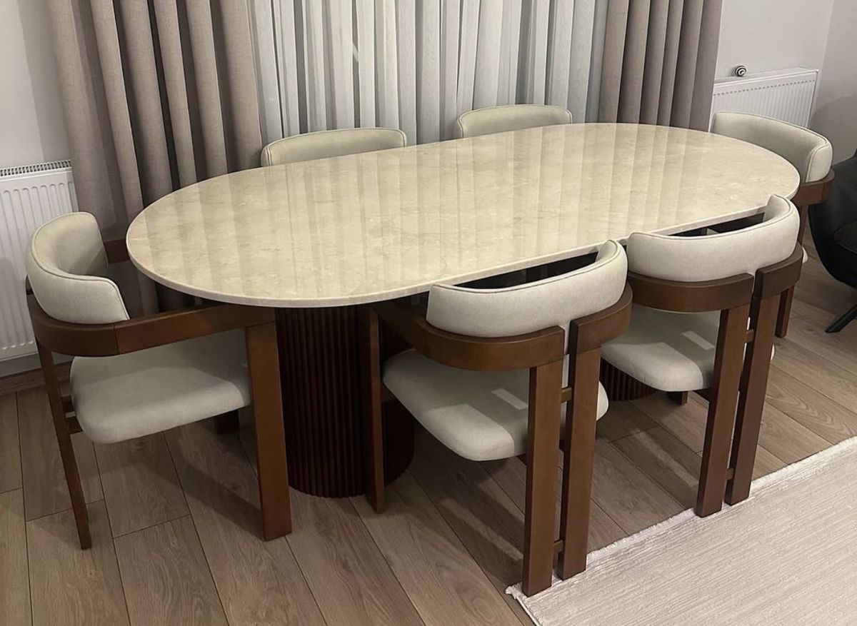 TESLA  Dining Set With Marble Top