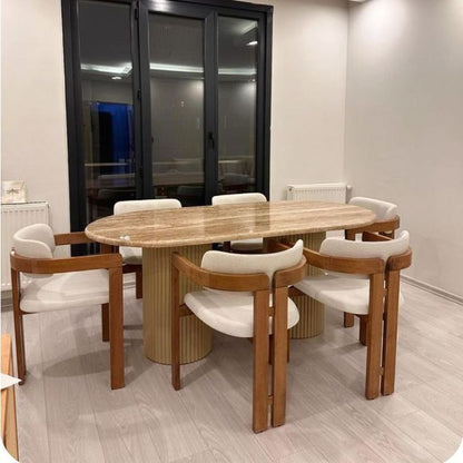 TESLA  Dining Set With Marble Top