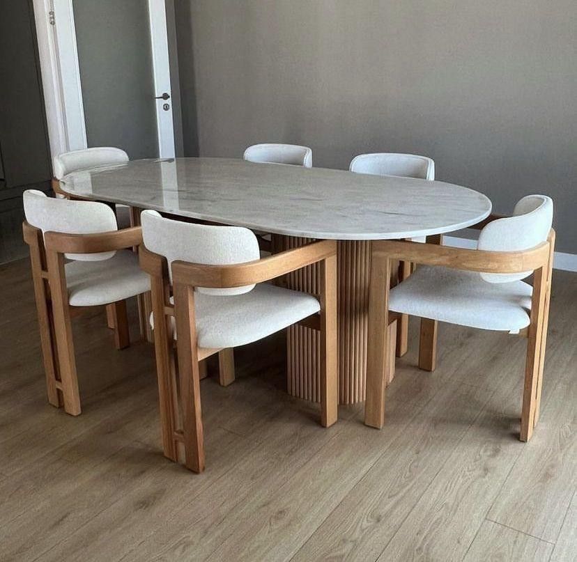 TESLA  Dining Set With Marble Top