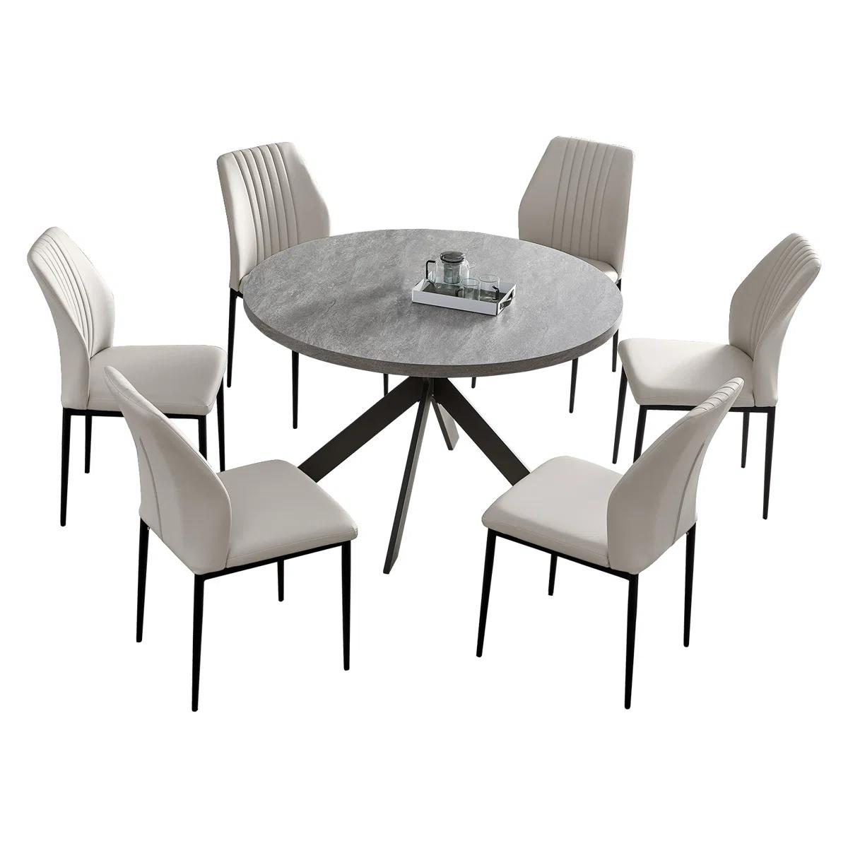 Amber Round Luxury Dining Set
