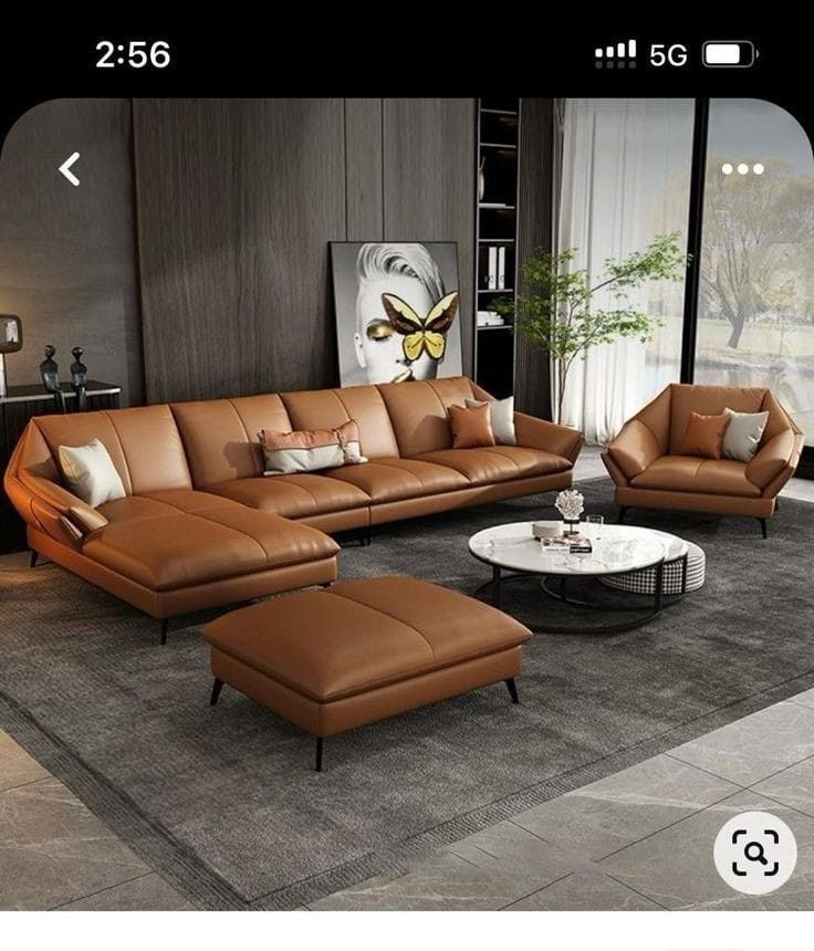 Pulosk Flared Leather L shape Sofa