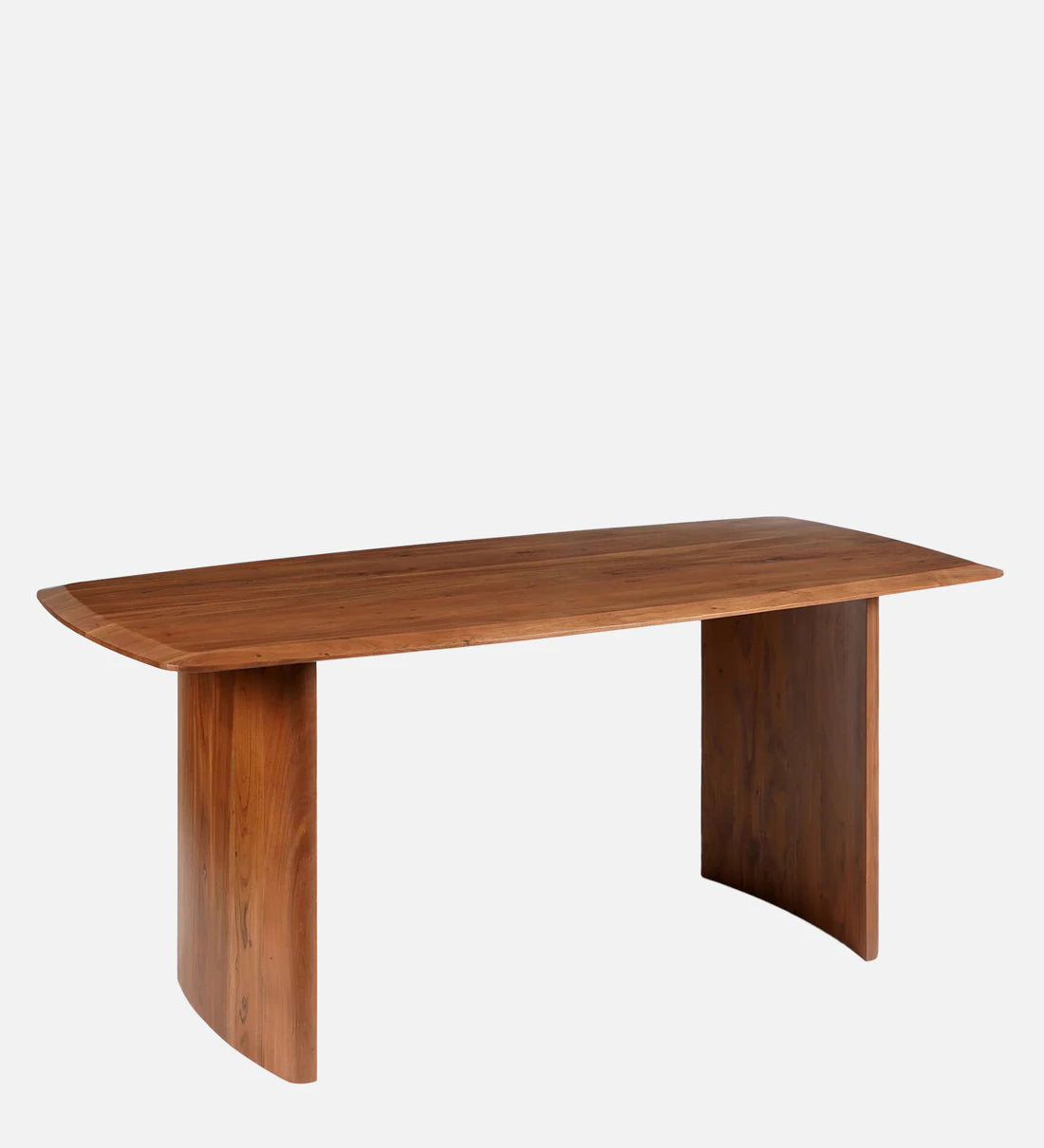 Ansh Teak Solid Wood Dining Set Cool Walnut Finish