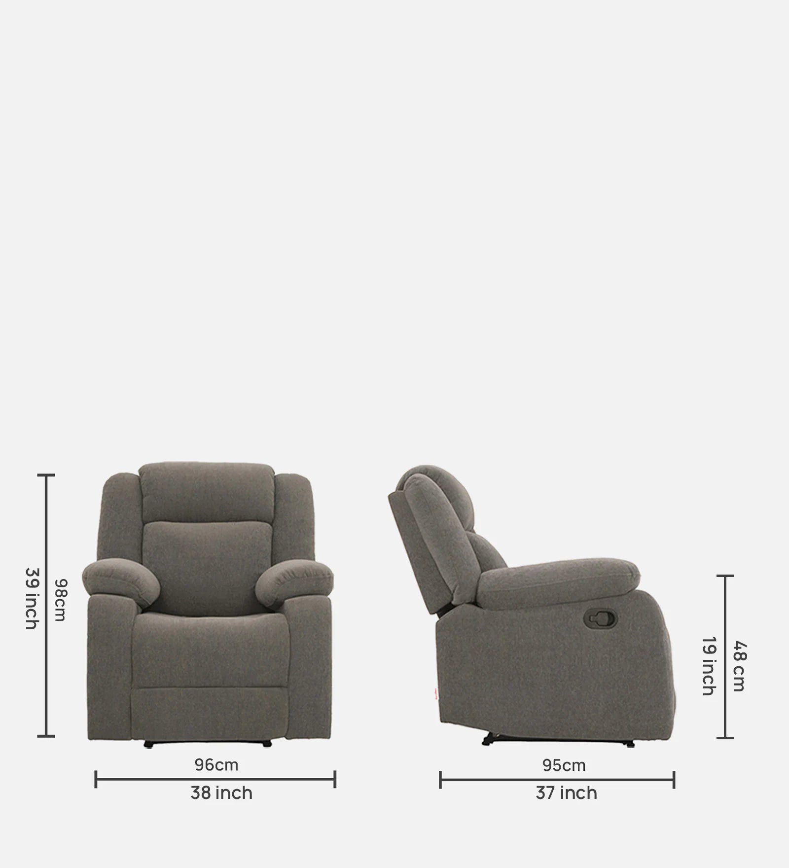 Luxury Imperia Single Seater Recliner - On Wood Products