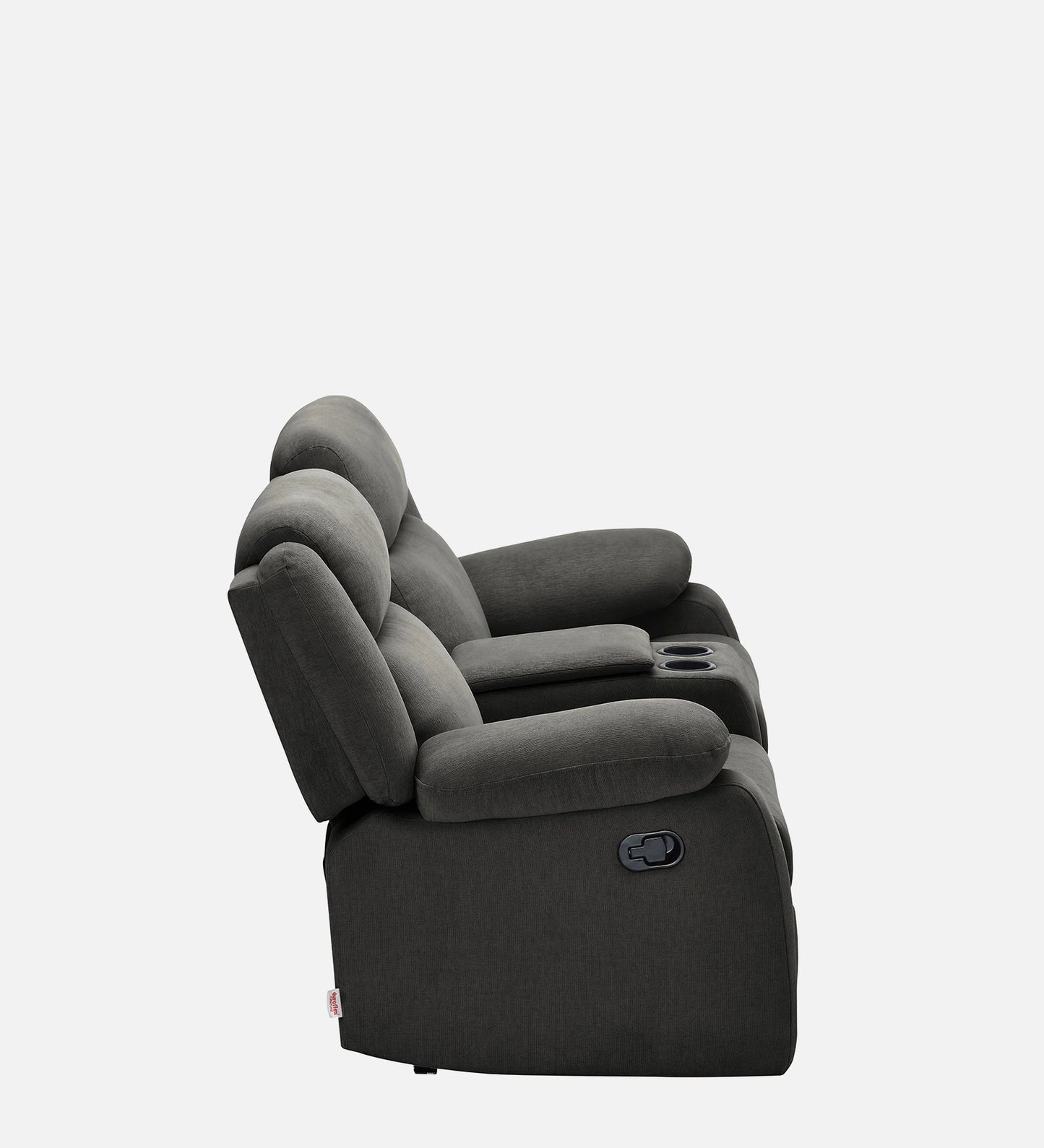 Deluxe Plush Dual Seater Recliner with Console - On Wood Products