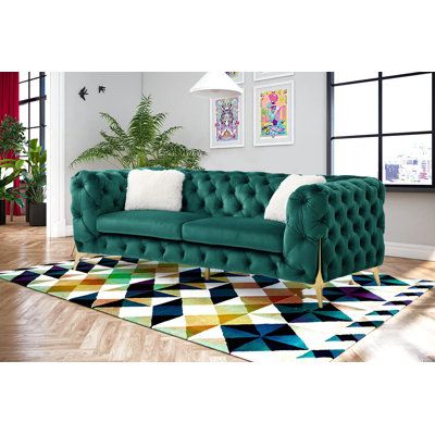 Savile Modern Luxury Tufted Living Room Sofa - On Wood Products