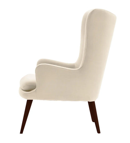 Cream Tufted Accent Chair - On Wood Products