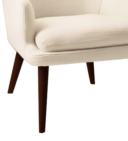 Cream Tufted Accent Chair - On Wood Products