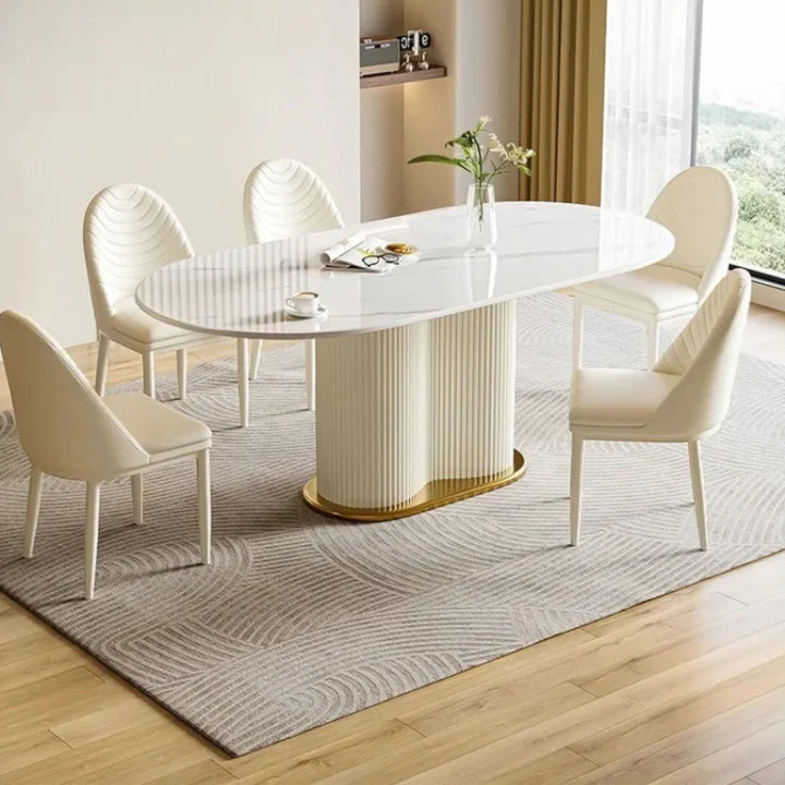 Montary Dining set with Marble - On Wood Products