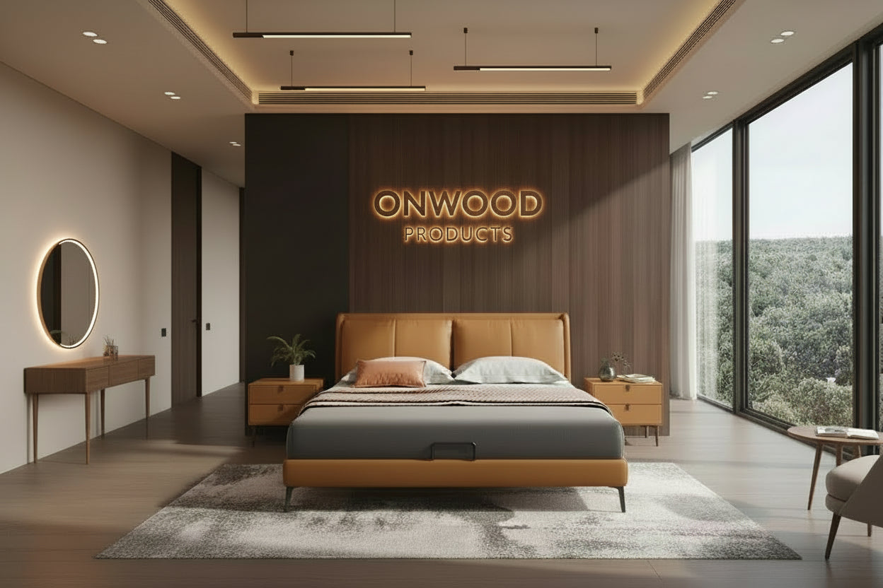 Korean Leather Upholshed Bed