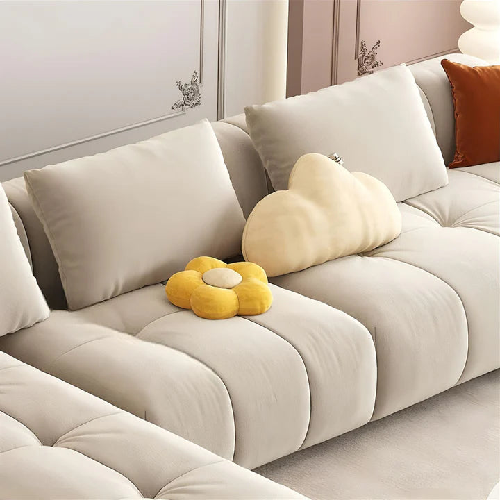 Grandeur Cloud Velvet Sofa Ensemble - On Wood Products