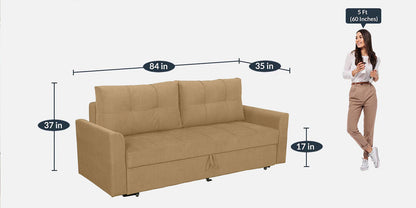 Beige Storage Sofa Cumbeds - On Wood Products