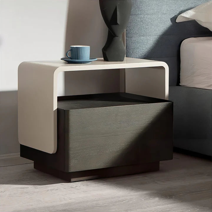 Nordic Slate Smart Drawer Bedside Table Open Storage - On Wood Products