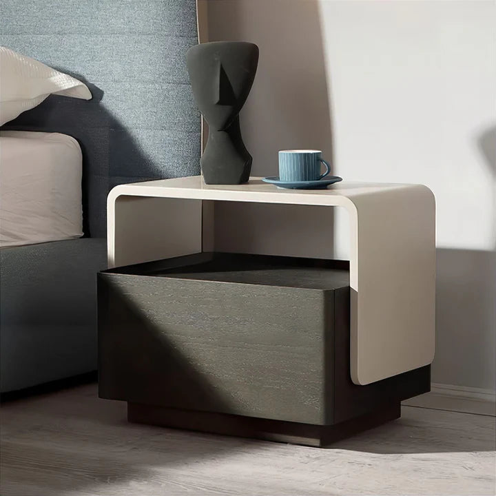 Nordic Slate Smart Drawer Bedside Table Open Storage - On Wood Products