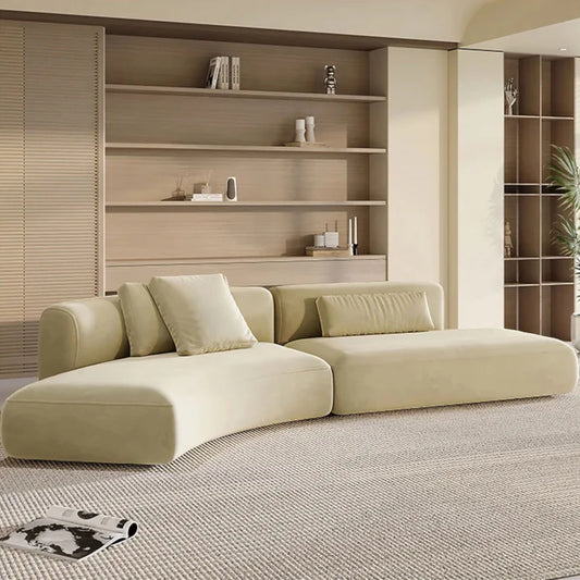 Italian Luxury Curved Sofa Multi Color's - On Wood Products