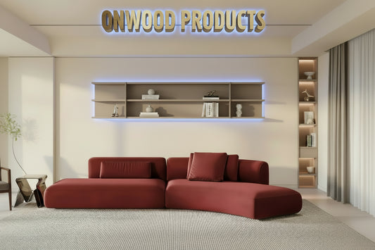 Italian Luxury Curved Sofa Multi Color's - On Wood Products