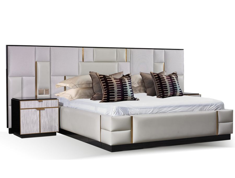 Kane Luxury Upholshred Bed - On Wood Products