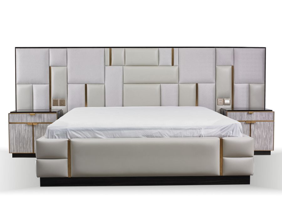 Kane Luxury Upholshred Bed - On Wood Products