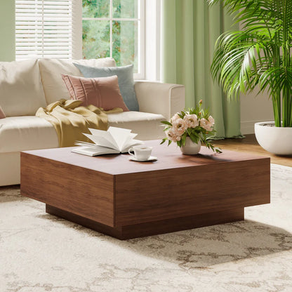 Modern Coffee Table, Minimalist Wood Veneer Coffee Table