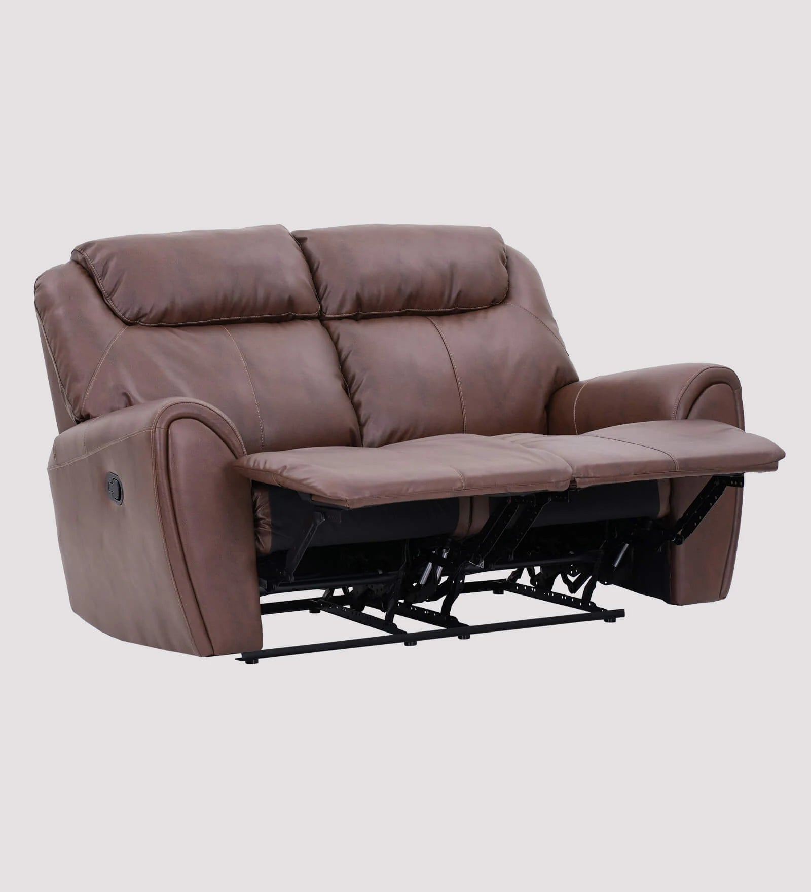 Muar Two-Seater Leatherette Recliner - On Wood Products