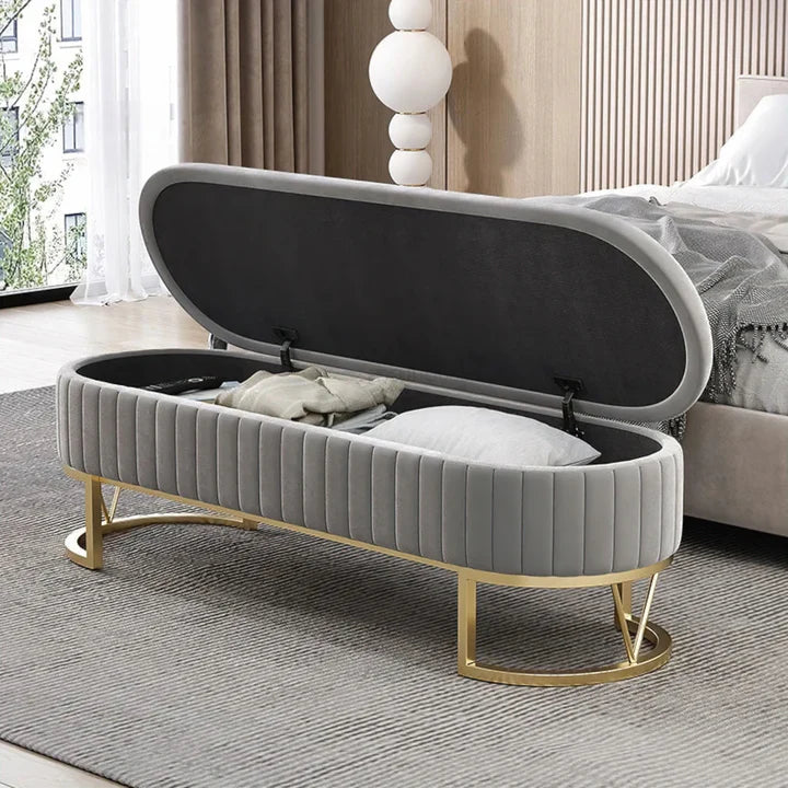 Everly Quinn Storage Bench For Bedroom. - On Wood Products