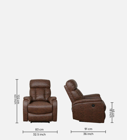 Vintter Single Leatherette Recliner - On Wood Products